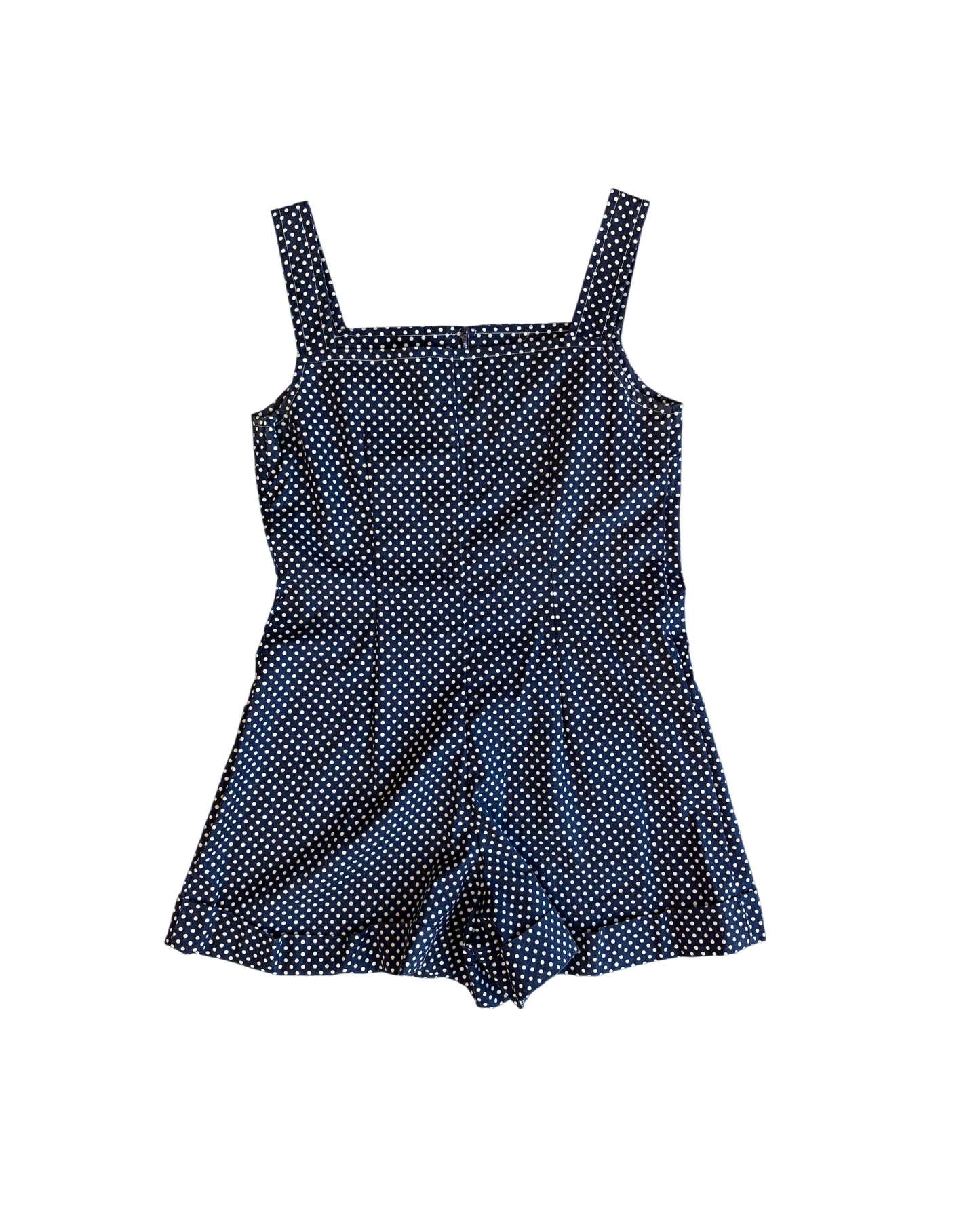 1970s Polka Dot Cotton Romper