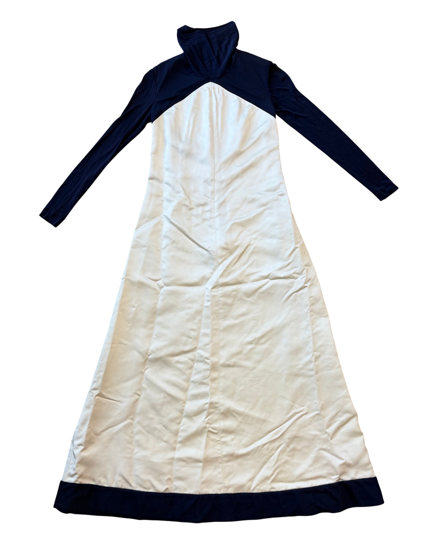 1960s/70s Bonwit Teller Colorblock Evening Gown