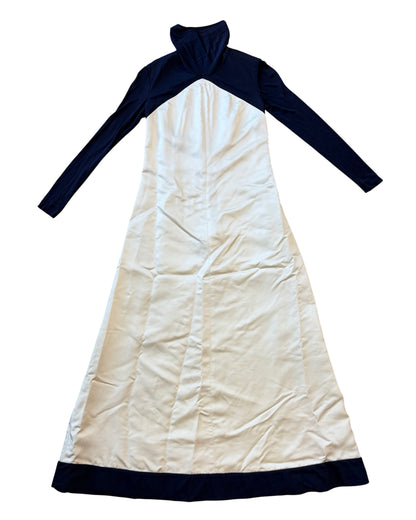 1960s/70s Bonwit Teller Colorblock Evening Gown