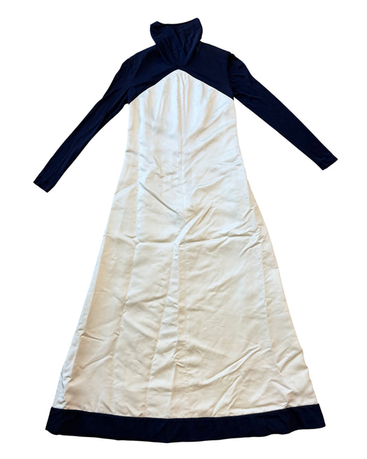 1960s/70s Bonwit Teller Colorblock Evening Gown