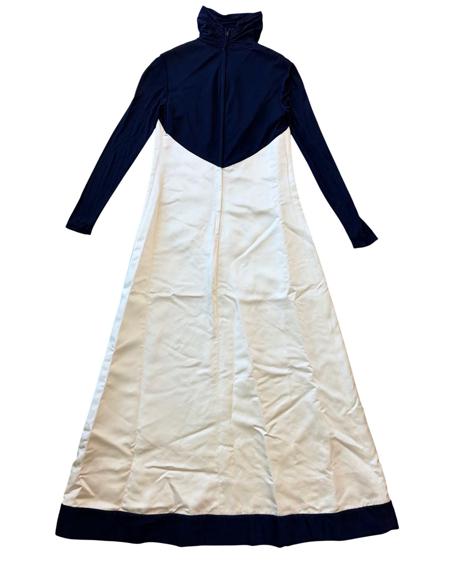 1960s/70s Bonwit Teller Colorblock Evening Gown