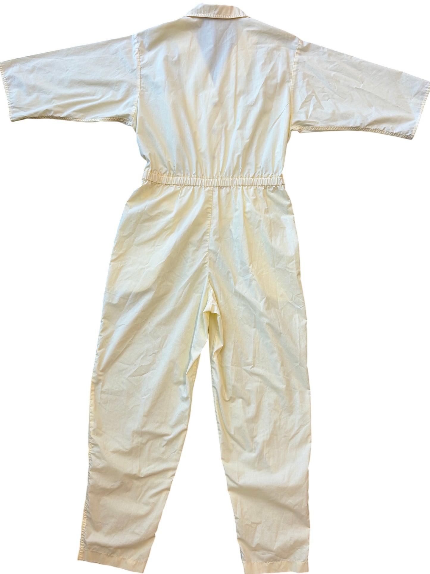 1980's Pale Yellow Cotton Coverall