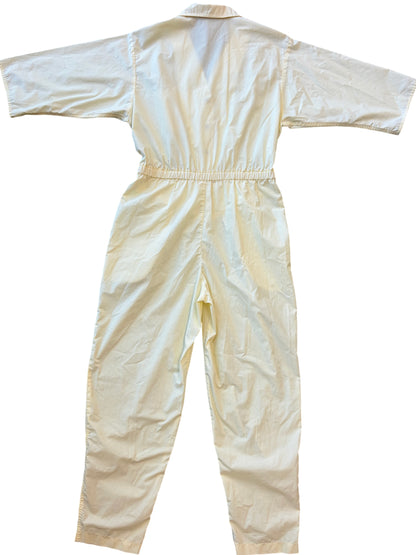 1980's Pale Yellow Cotton Coverall