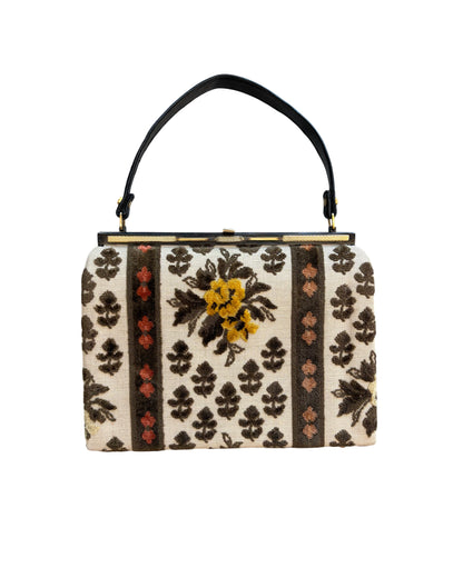 1970's Floral Tapestry Handbag