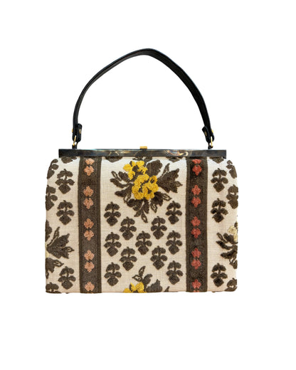 1970's Floral Tapestry Handbag