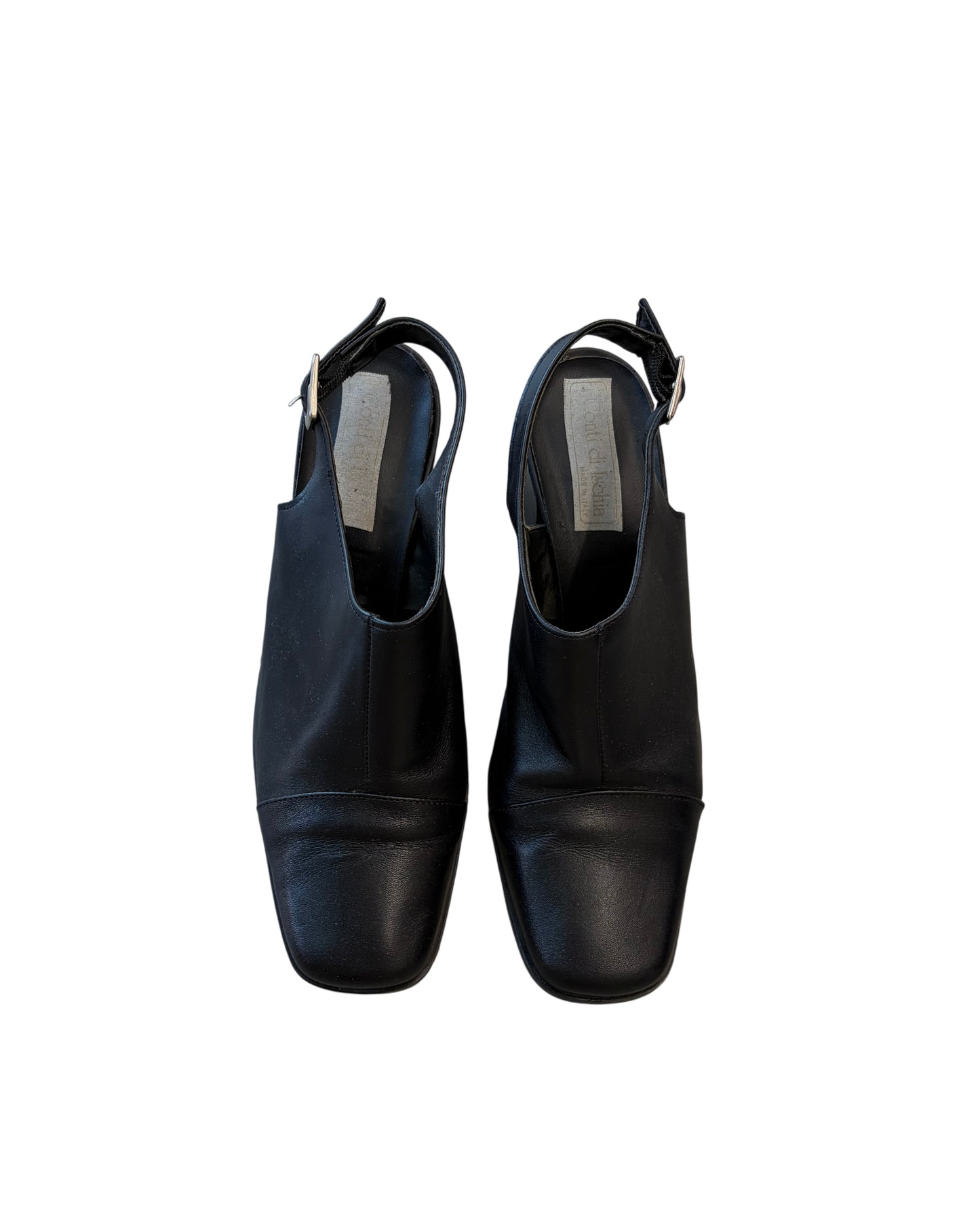 1990's Conti di Ischia Leather Slingback Shoes