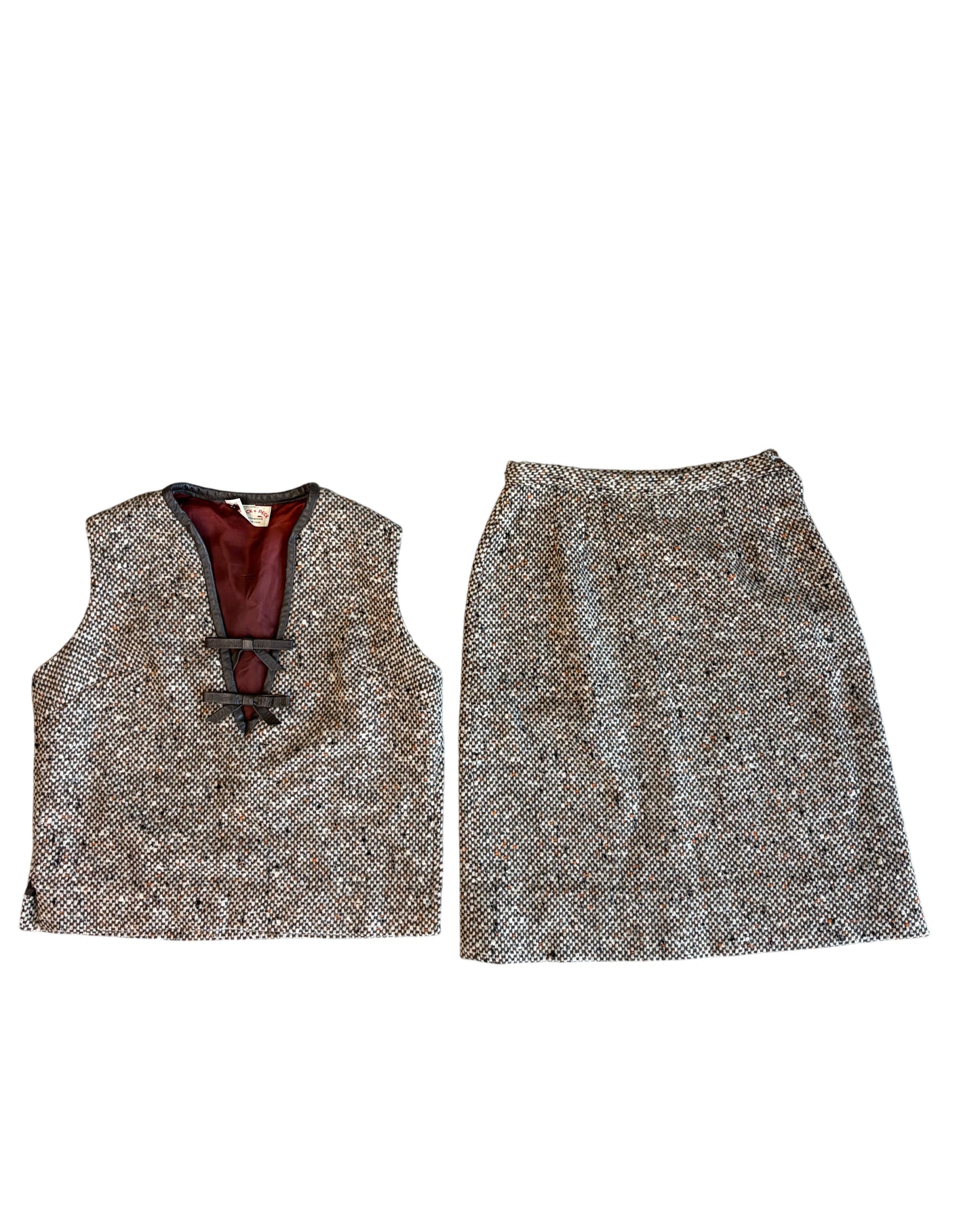 1970's Peck & Peck Wool Skirt Set