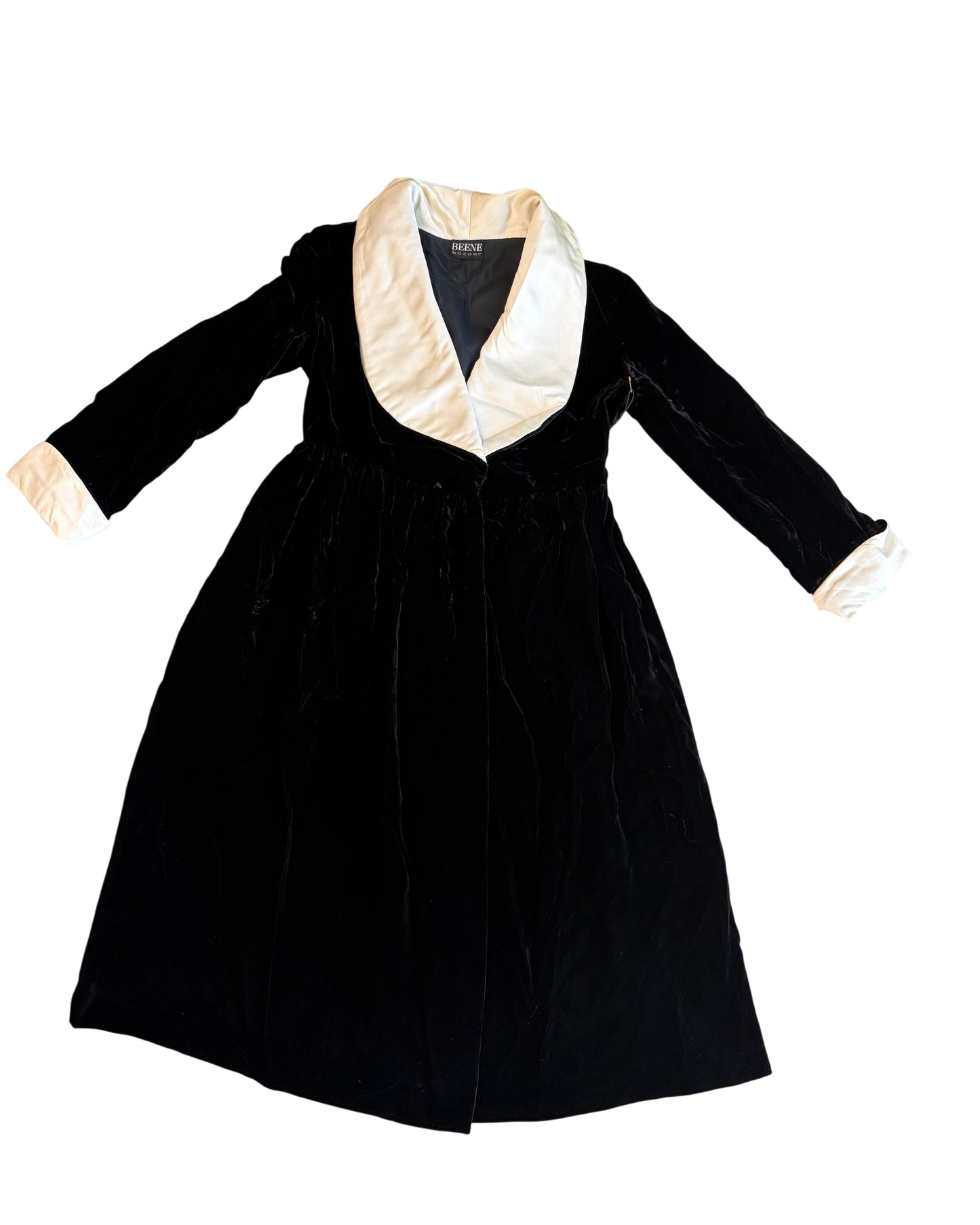 1970's Beene Bazaar Silk Velvet Dress / Duster