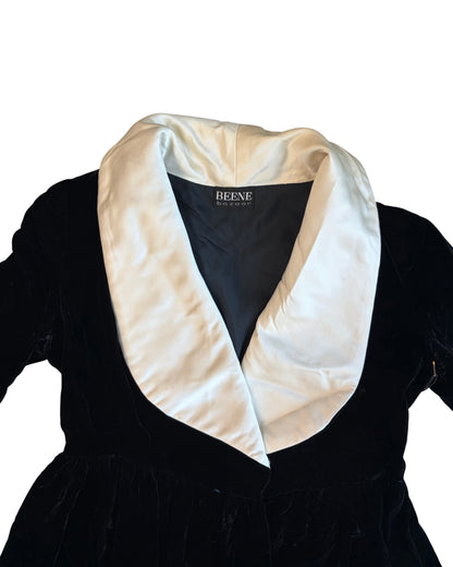1970's Beene Bazaar Silk Velvet Dress / Duster