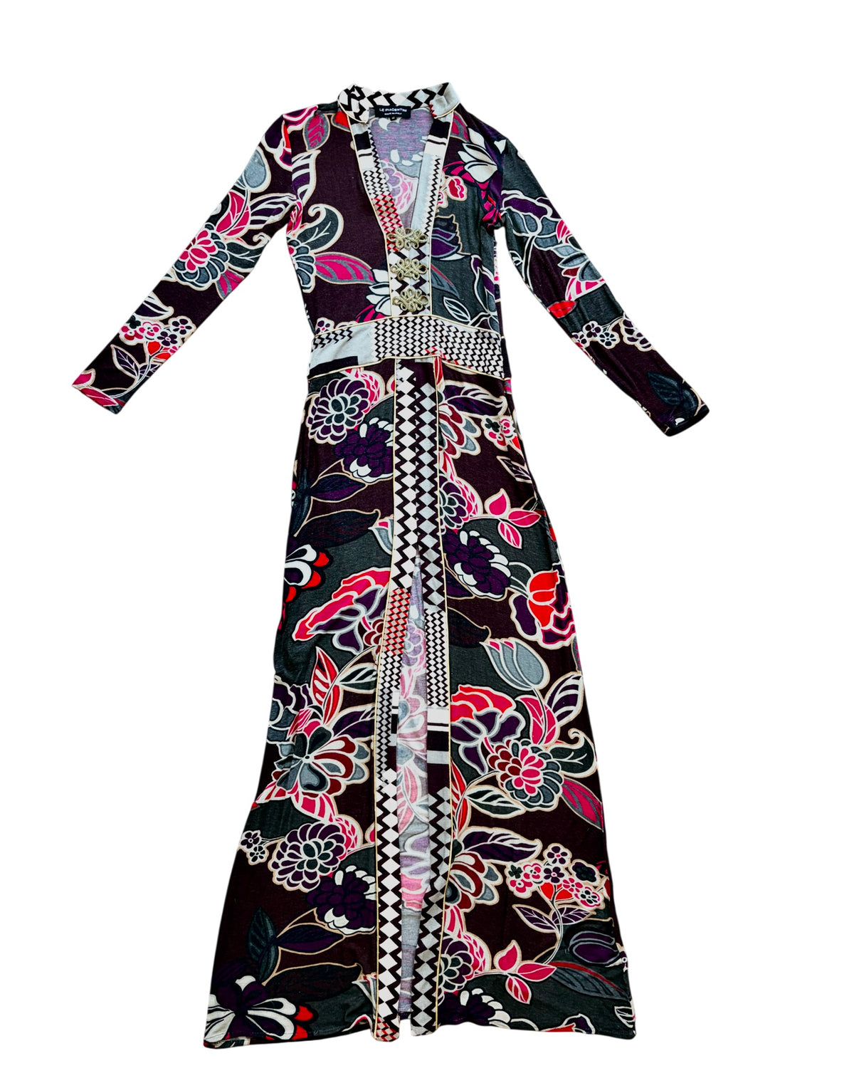 Le Piacentini Made in Italy Printed Maxi Dress