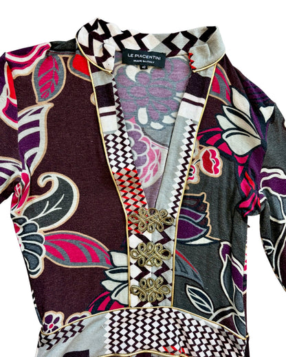 Le Piacentini Made in Italy Printed Maxi Dress