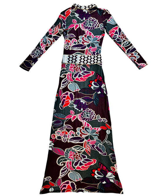 Le Piacentini Made in Italy Printed Maxi Dress