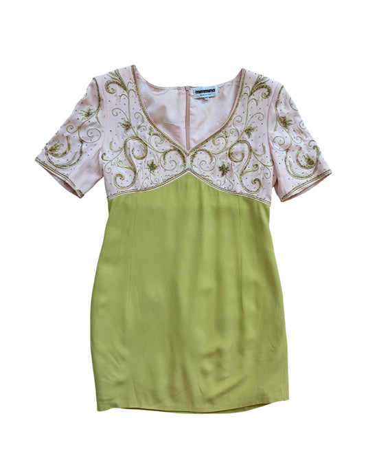 1960s Mimmina Embroidered Mod Mini Dress