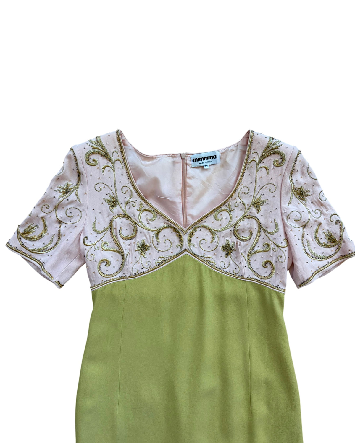 1960s Mimmina Embroidered Mod Mini Dress