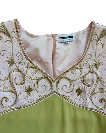 1960s Mimmina Embroidered Mod Mini Dress