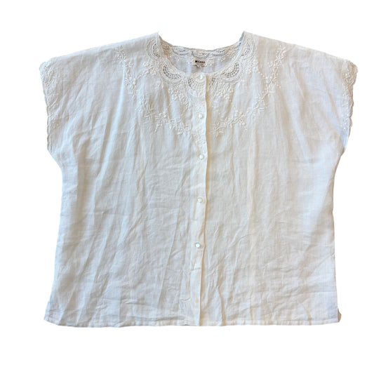 Milano Embroidered Linen Blouse