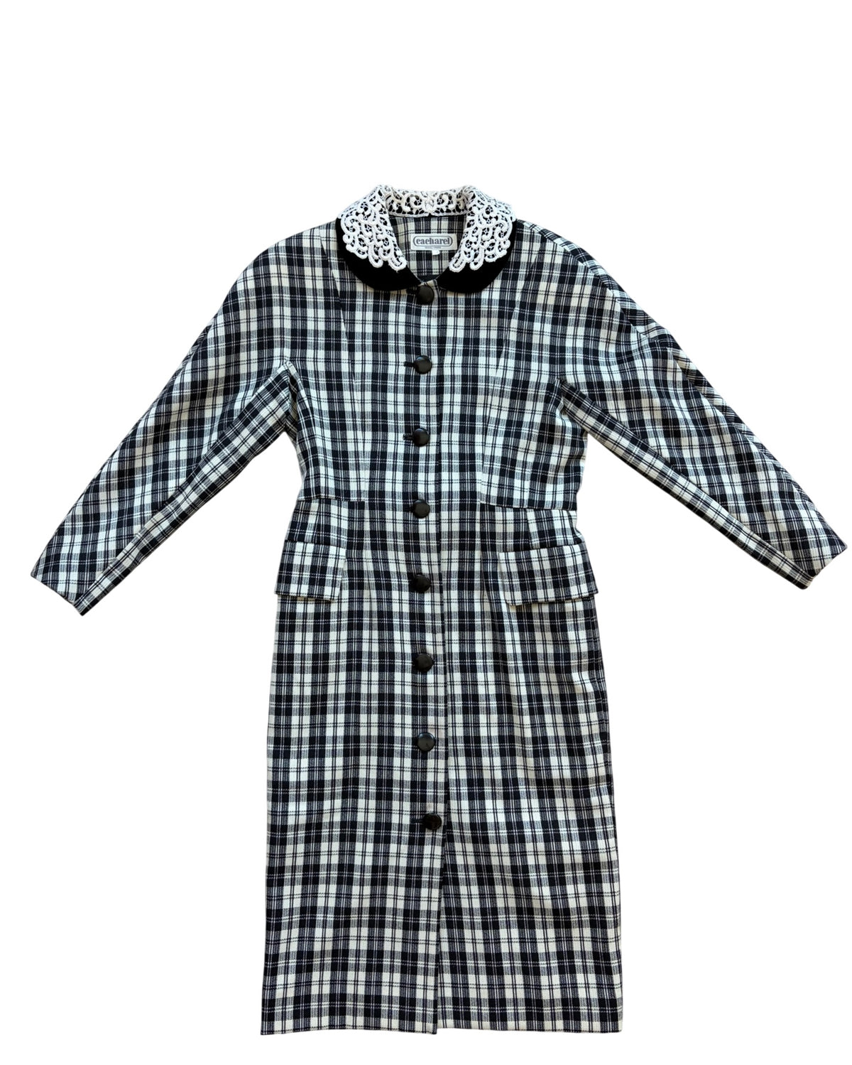1980's Cacharel Seoul–Paris Checked Dress / Duster