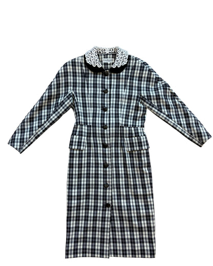 1980's Cacharel Seoul–Paris Checked Dress / Duster