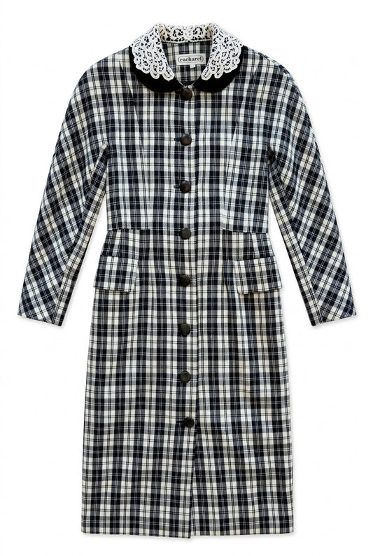 1980's Cacharel Seoul–Paris Checked Dress / Duster
