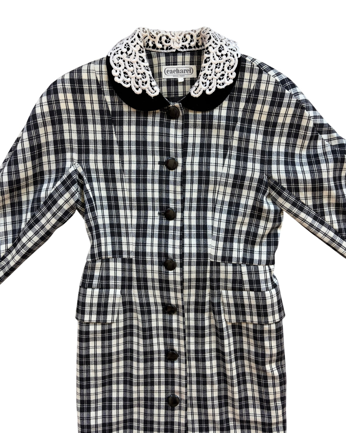 1980's Cacharel Seoul–Paris Checked Dress / Duster