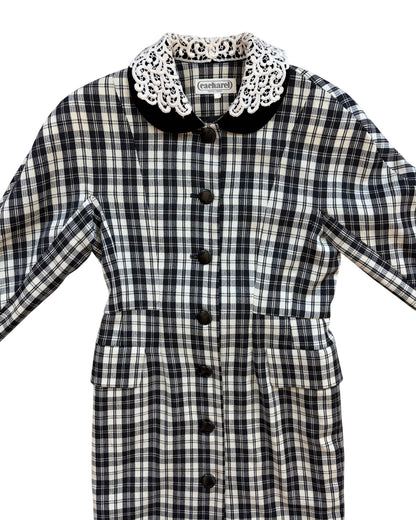 1980's Cacharel Seoul–Paris Checked Dress / Duster