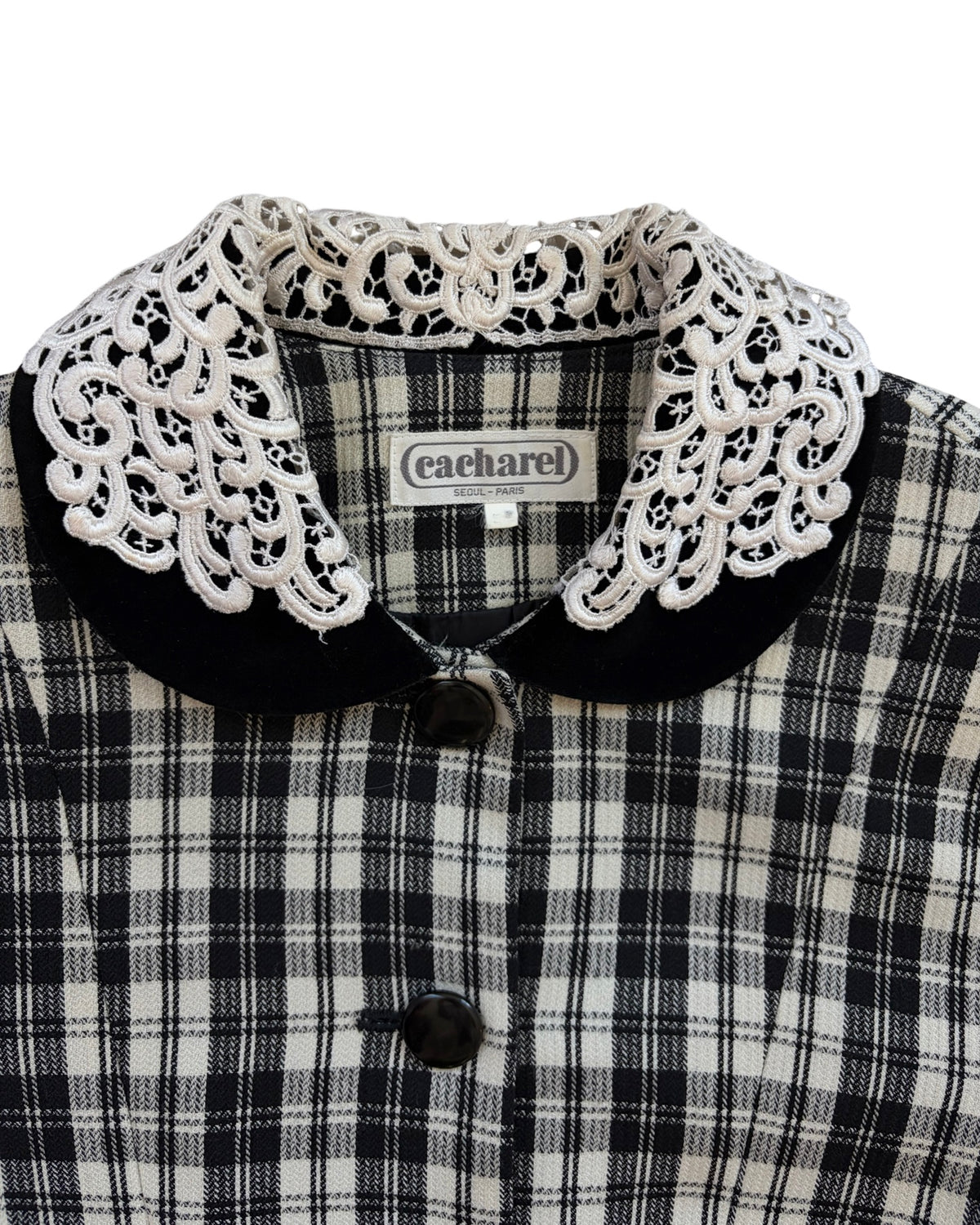 1980's Cacharel Seoul–Paris Checked Dress / Duster