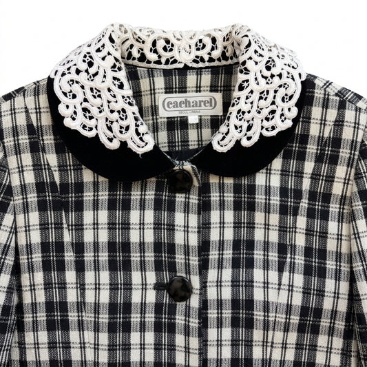 1980's Cacharel Seoul–Paris Checked Dress / Duster