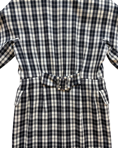 1980's Cacharel Seoul–Paris Checked Dress / Duster