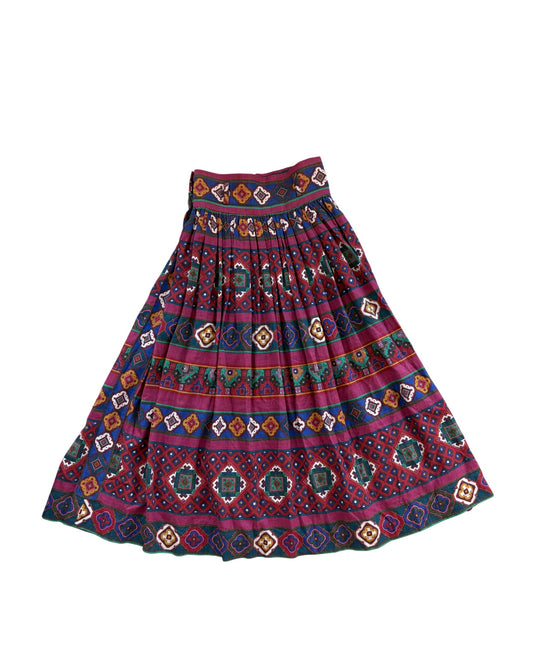 Miss O by Oscar de la Renta Printed Skirt