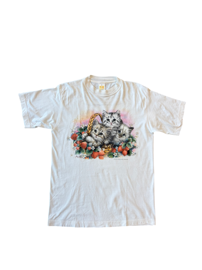 Vintage Italian Cat Graphic T-Shirt