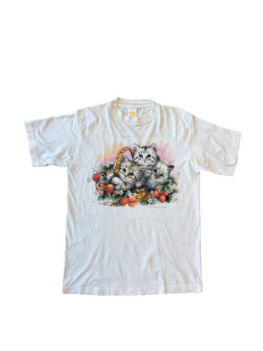Vintage Italian Cat Graphic T-Shirt