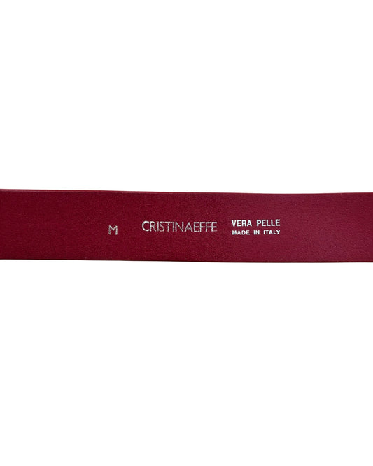 Cristina Effe Leather Belt with Fur Buckle