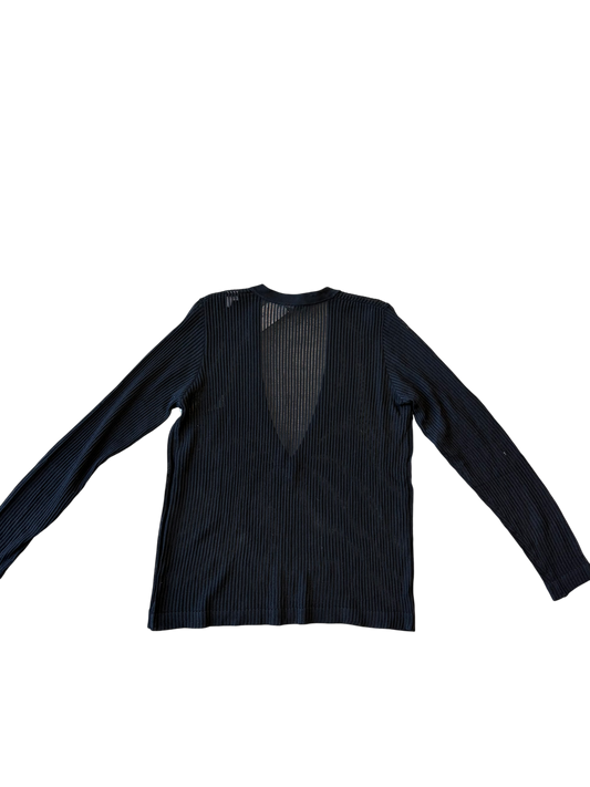 Francesca by Sottini Sheer Ribbed Knit Top