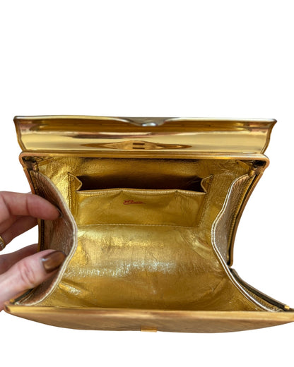 Rodo Gold Metal Clutch