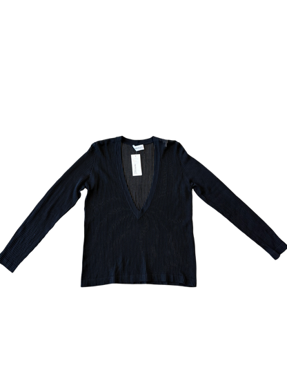 Francesca by Sottini Sheer Ribbed Knit Top