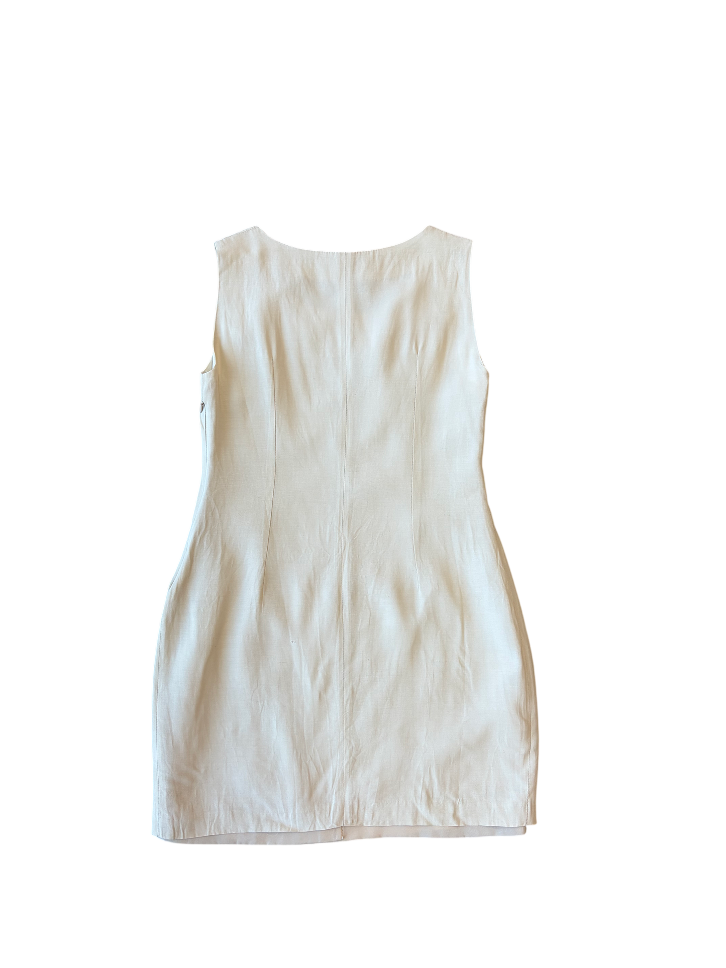 Italian 1990's Linen Blend Mini Dress