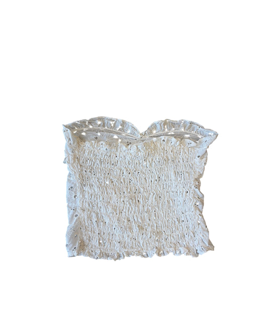 1970's Eyelet Cropped Tube Top