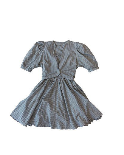 Two-Piece Gingham  Dress Set