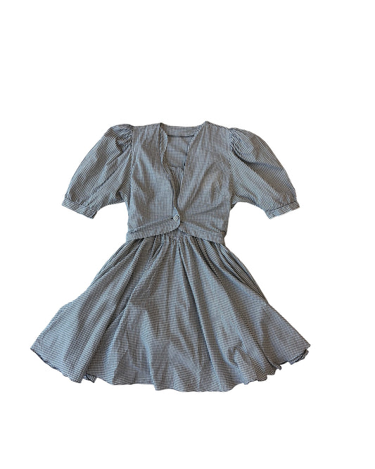 Two-Piece Gingham  Dress Set