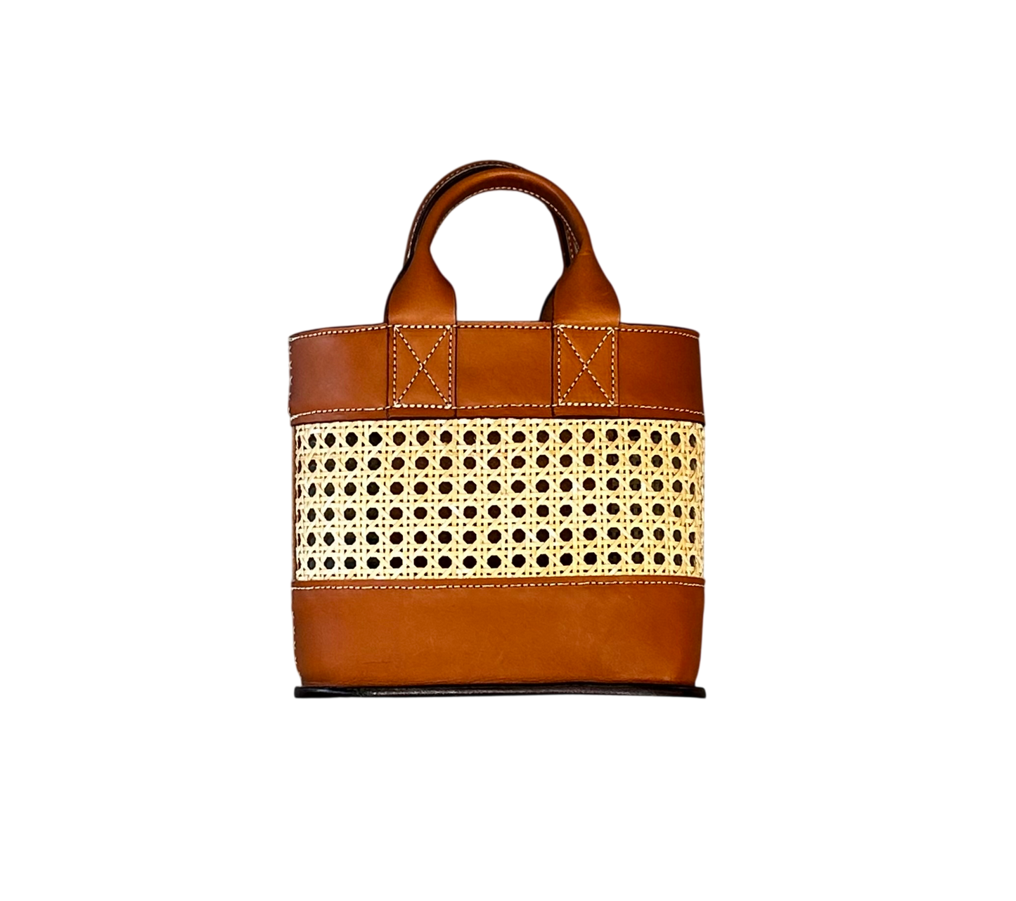 JXF Leatherworks Mini Cane Tote Bag