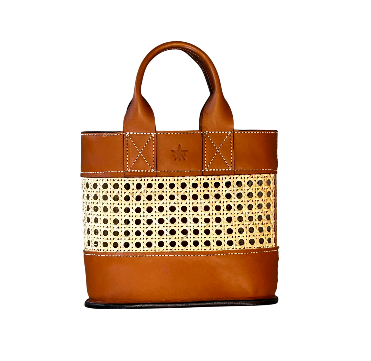 JXF Leatherworks Mini Cane Tote Bag