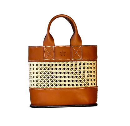 JXF Leatherworks Mini Cane Tote Bag