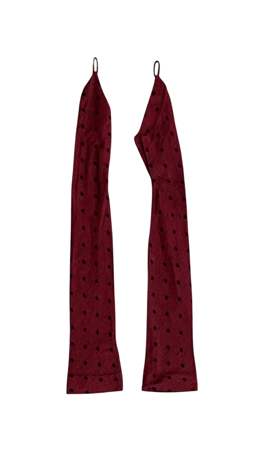 Romeo Gigli Red Printed Vintage Gloves
