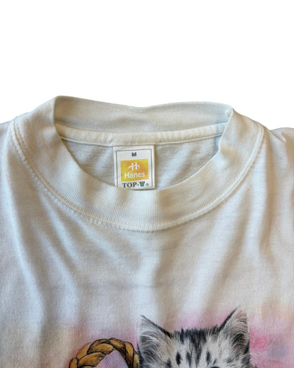 Vintage Italian Cat Graphic T-Shirt