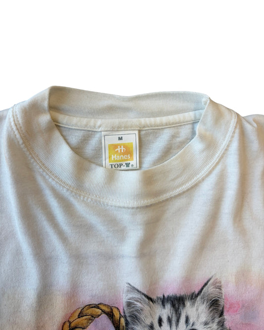 Vintage Italian Cat Graphic T-Shirt