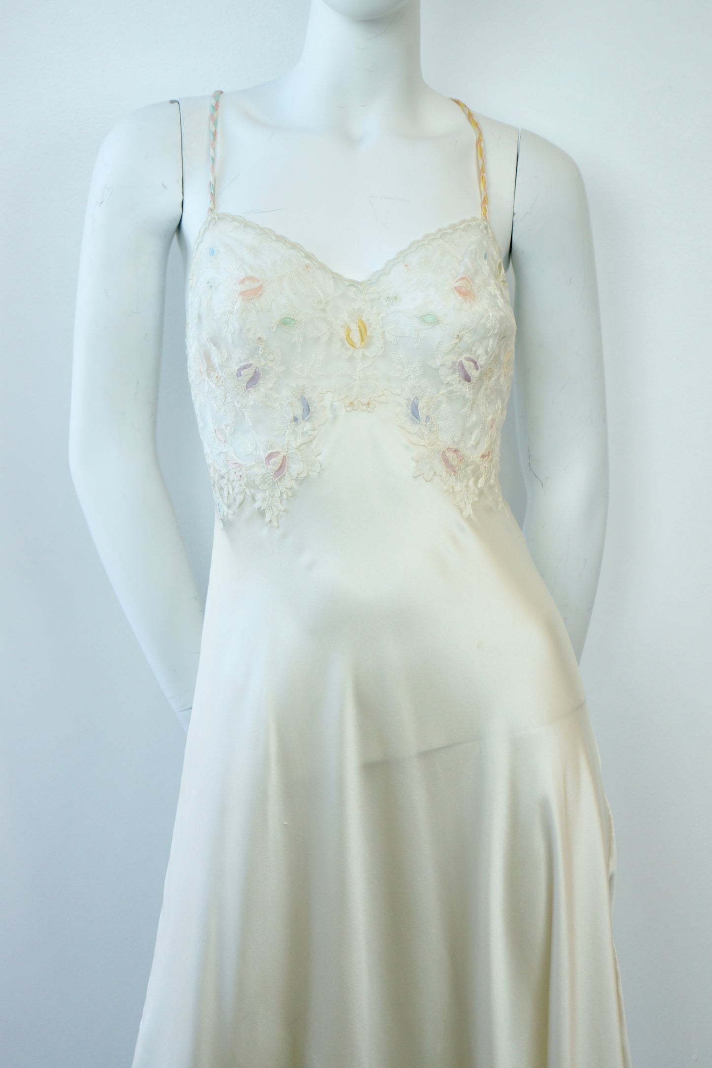 1980's Italian Silk Peignoir Set