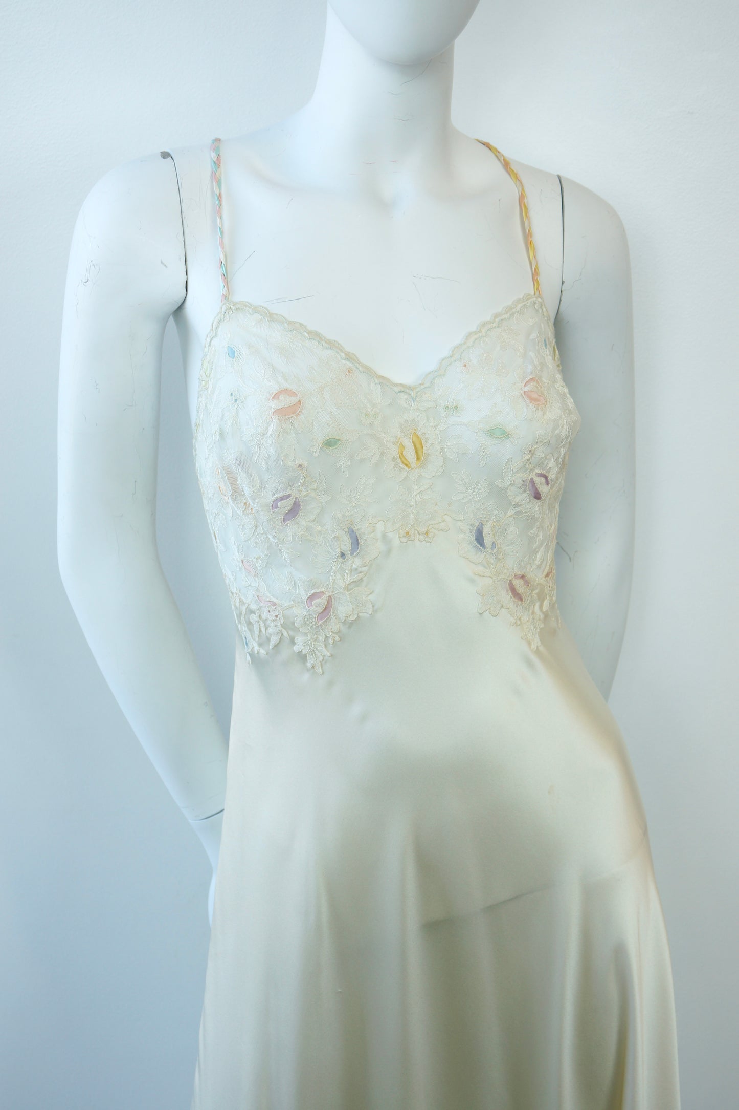 1980's Italian Silk Peignoir Set