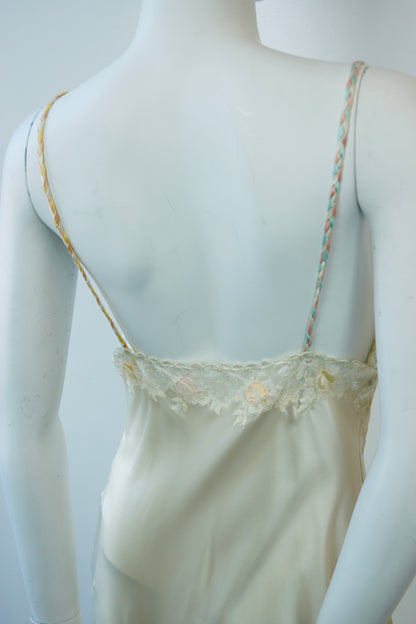 1980's Italian Silk Peignoir Set