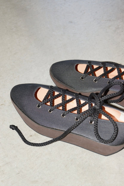Romeo Gigli Lace-Up Ballet Platform