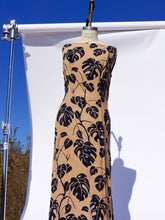 Load image into Gallery viewer, 1970s Christian Dior Monstera Leaf Printed Gown with Train RENTAL ONLY
